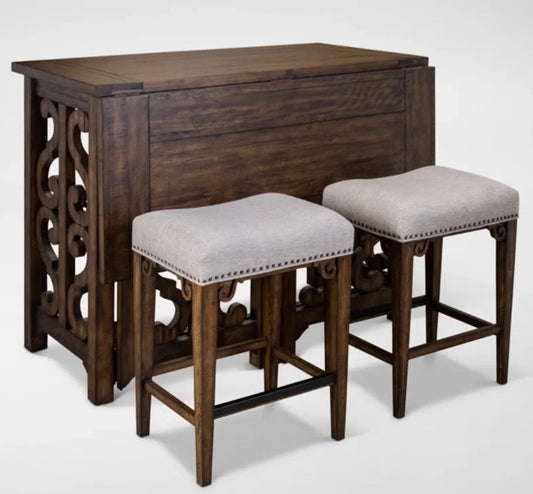 Charthouse Breakfast Bar + (2) Counter-Height Stools