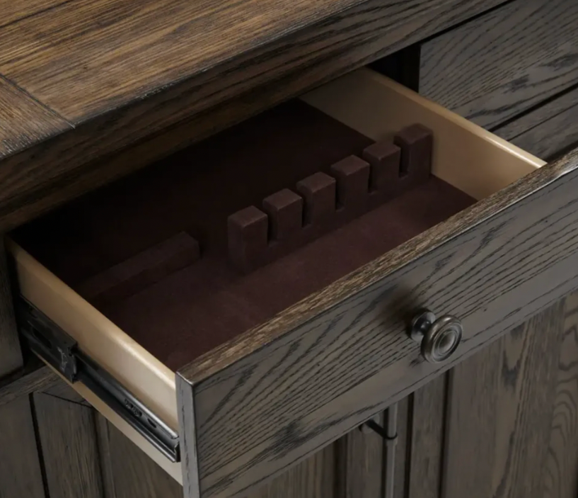 Asheville Buffet with USB Charging (Tobacco)