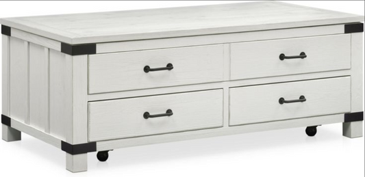 Brooke Harbor White Coffee Table