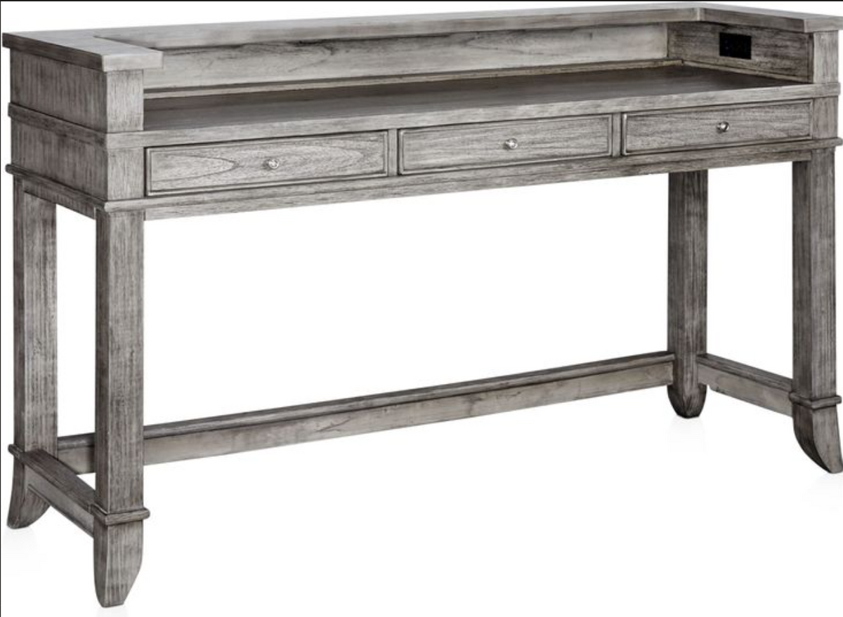 Hazel Gray Gameday Console with Stools
