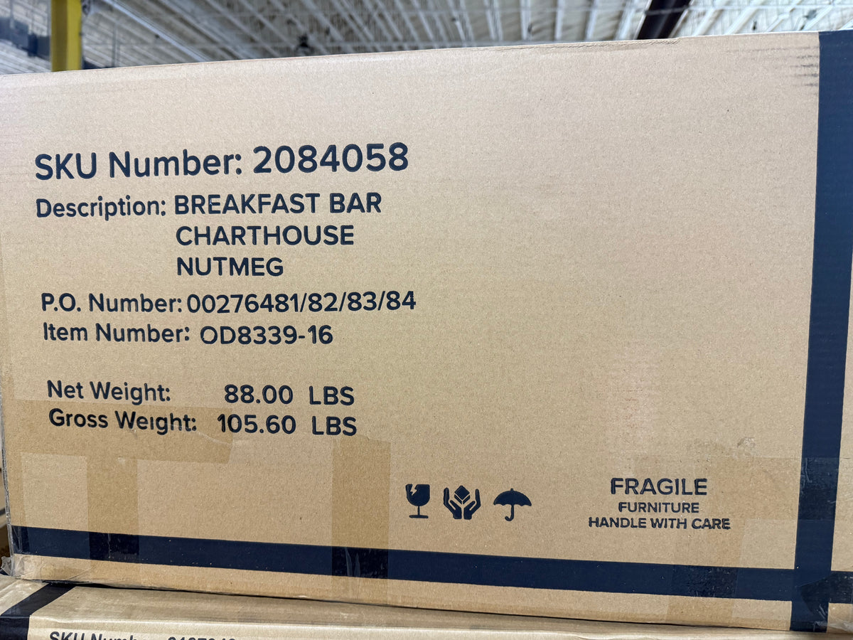 Charthouse Breakfast Bar + (2) Counter-Height Stools