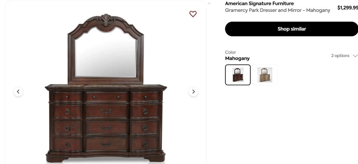 Gramhercy Mahogany Dresser